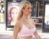 Lottie Moss turns heads in skintight pink gym wear as she steps out in Notting ...