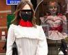 Victoria Beckham's quirky white dress draws comparisons to horror movie doll ...