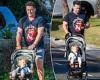 Karl Stefanovic sports a Rolling Stones Tee and shorts as he takes daughter ...