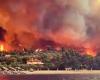 Dramatic footage shows Greek island engulfed in flame as residents are forced ...