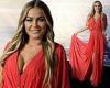 Carmen Electra dons a plunging red dress at Marcel Remus' charity night in ...