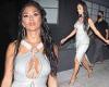 Nicole Scherzinger wows in a cleavage-baring silver dress as she leaves The ...