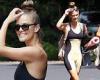 Nina Agdal flashes a smile as she heads to yoga class with some girlfriends in ...