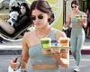 Lucy Hale looks fit and sexy while making a coffee run in figure hugging ...