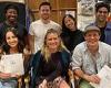 Hilary Duff poses with the cast of How I Met Your Father in behind the scenes ...