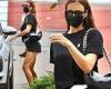 Irina Shayk puts her model figure on display while leaving morning workout... ...