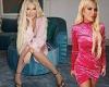 Tori Spelling in daring dress and fishnet stockings: 'Felling pretty in pink!'