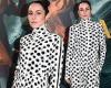 Noomi Rapace looks flawless in a zip-front polka dot tracksuit at the gala ...