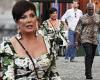 Kris Jenner exudes elegant femininity in a figure-hugging floral dress in ...