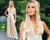 Amanda Holden shows off her incredible physique in plunging gold jumpsuit
