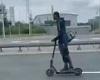 Man is filmed riding E-scooter on the A13 in east London