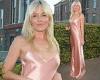 Sienna Miller goes braless in a busty satin gown  at glitzy summer party