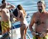 Jon Hamm, 50, dons tiny shorts with bikini-clad Anna Osceola, 33, snorkeling in ...