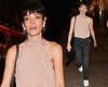 Lily Allen nails casual chic in a pastel pink top and straight-leg jeans