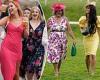 Ladies Day revellers at Doncaster Races brave showery conditions in colourful ...