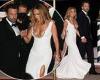 Jennifer Lopez is helped off a boat by beau Ben Affleck ahead of premiere in ...