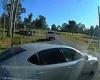 Dash cam footage shows Lexus swerve off a road in merging fail at Bringelly in ...