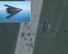 PICTURED: Satellite photo reveals wreckage of $1b B2 Stealth bomber