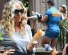 Sarah Jessica Parker gets scooped up in the muscled arms of a 'hot fella' in ...