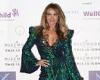 Lizzie Cundy puts on a busty display in a plunging green sequinned jumpsuit at ...