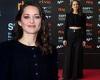 Marion Cotillard, 45, looks effortlessly chic in a cropped jacket and matching ...