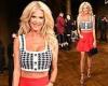 Victoria Silvstedt attends the Aadnevik show at London Fashion Week 