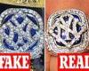 Fake championship rings which would have been worth $2.38 MILLION if real are ...