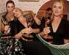 Kate Winslet proudly shows off her trophy as she poses with Julianne Nicholson ...