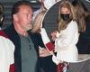 Arnold Schwarzenegger and his ex-wife Maria step out for dinner with family at ...