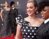 Samira Wiley and wife Lauren Morelli arrive on Emmy Awards red carpet in black ...