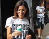 Julia Bradbury laughs up a storm with a pal over coffee... following breast ...