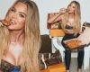Khloe Kardashian shows off enviably taut midriff in Louis Vuitton bra top as ...