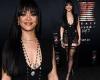 Rihanna rocks a sassy faux fringe at the Savage X Fenty show premiere in NYC