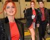 Bella Thorne rocks a scarlet dress with fiancé Benjamin Mascolo at Milan ...