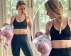 Amber Heard declares herself a 'multitasking mama' as she pumps iron and holds ...