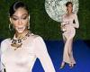 Winnie Harlow showcases her impeccable sense of style in figure-hugging nude ...