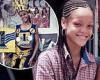 Rihanna pictured as a 14-year-old girl modeling costumes in her home country of ...