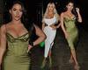 TOWIE's Chloe Brockett and Amber Turner put on a glamorous display in silky ...