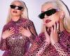 Christina Aguilera looks glitzy as ever in saucy sheer mirrored gown