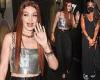Gigi Hadid dazzles in a silver crop top as she joins Naomi Campbell for Versace ...