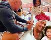 Dwayne 'The Rock' Johnson paints his three-year-old daughter Tiana's nails: ...