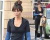 Jennifer Metcalfe looks pensive as she steps out in gym wear for shopping trip