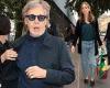 Sir Paul McCartney, 61, cuts a casual figure in navy blue shirt and matching ...