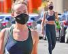 Olivia Wilde shows toned abs in sports bra after hitting gym... while beau ...