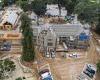 New aerial images reveal Playboy Mansion remodeling progress after 2 years of ...