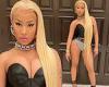 Nicki Minaj looks like a Barbie as she reveals her long blond hair while ...