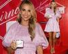 Vogue Williams puts on a leggy display in a pink mini dress at the Smirnoff ...
