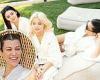 Kourtney Kardashian lounges poolside with Travis Barker's daughters Alabama and ...