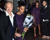 Vincent Cassel, 54, leaves the Valentino show with his model wife Tina Kunakey, ...