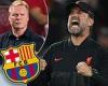 sport news Liverpool boss Jurgen Klopp 'on Barcelona's shortlist to replace under-fire ...